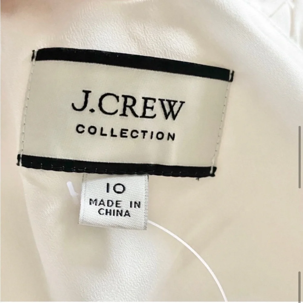 J.Crew Collection tiered ruffle silk tricotine gown ivory womens 10 weddings
